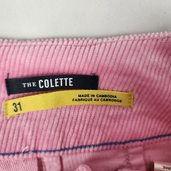 Maeve Pants Womens 31x25 Pink The Colette Magic Fabric Crop Wide Leg Corduroy - Picture 6 of 11